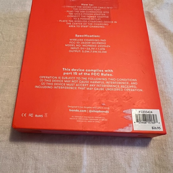 ban.do | Wireless Charger with 60 Inch USB Cord, Take a Break - Picture 9 of 9